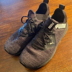 Puma Charcoal and Black Athletic Shoes